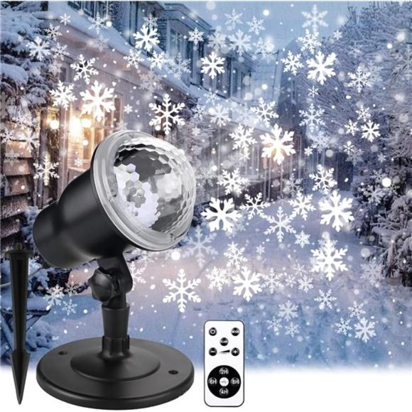 Christmas Projector Lights Outdoor, Holiday Snow Projector with Wireless Remote - Picture 1 of 6